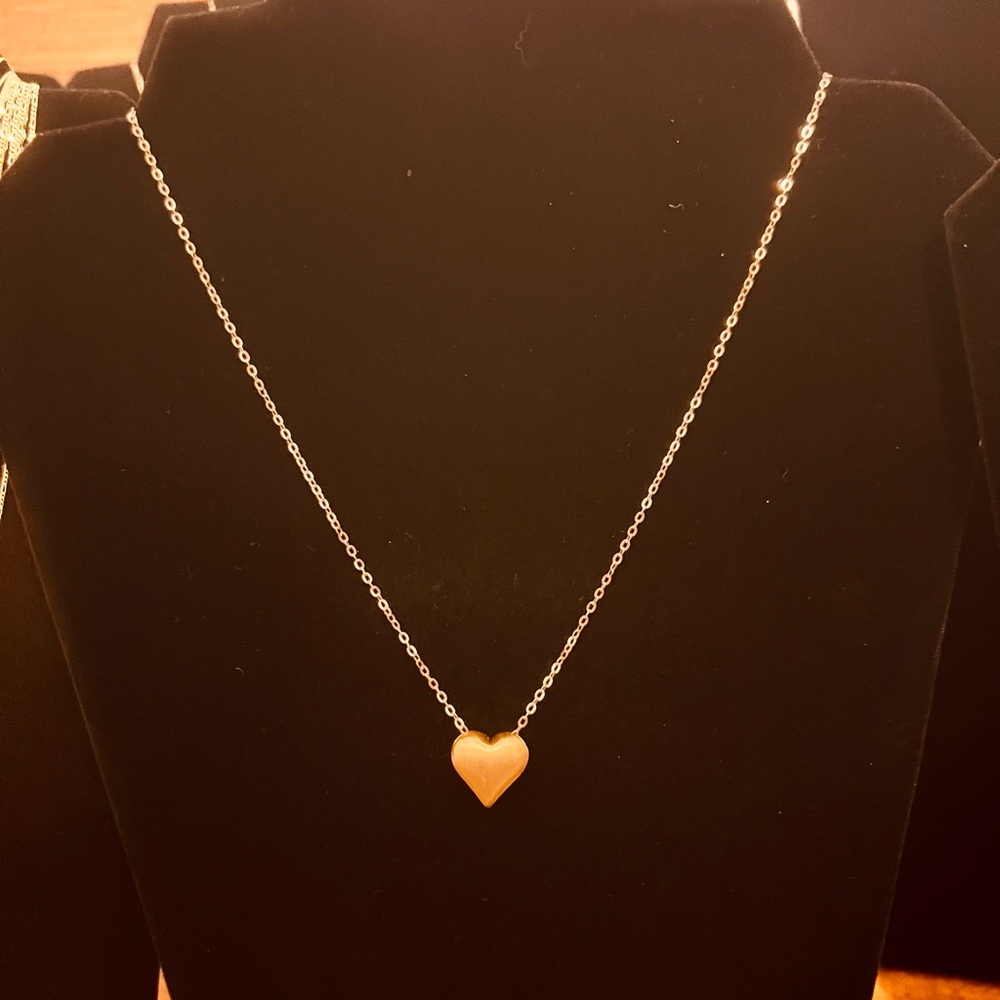Gold Heart Pendant Necklace